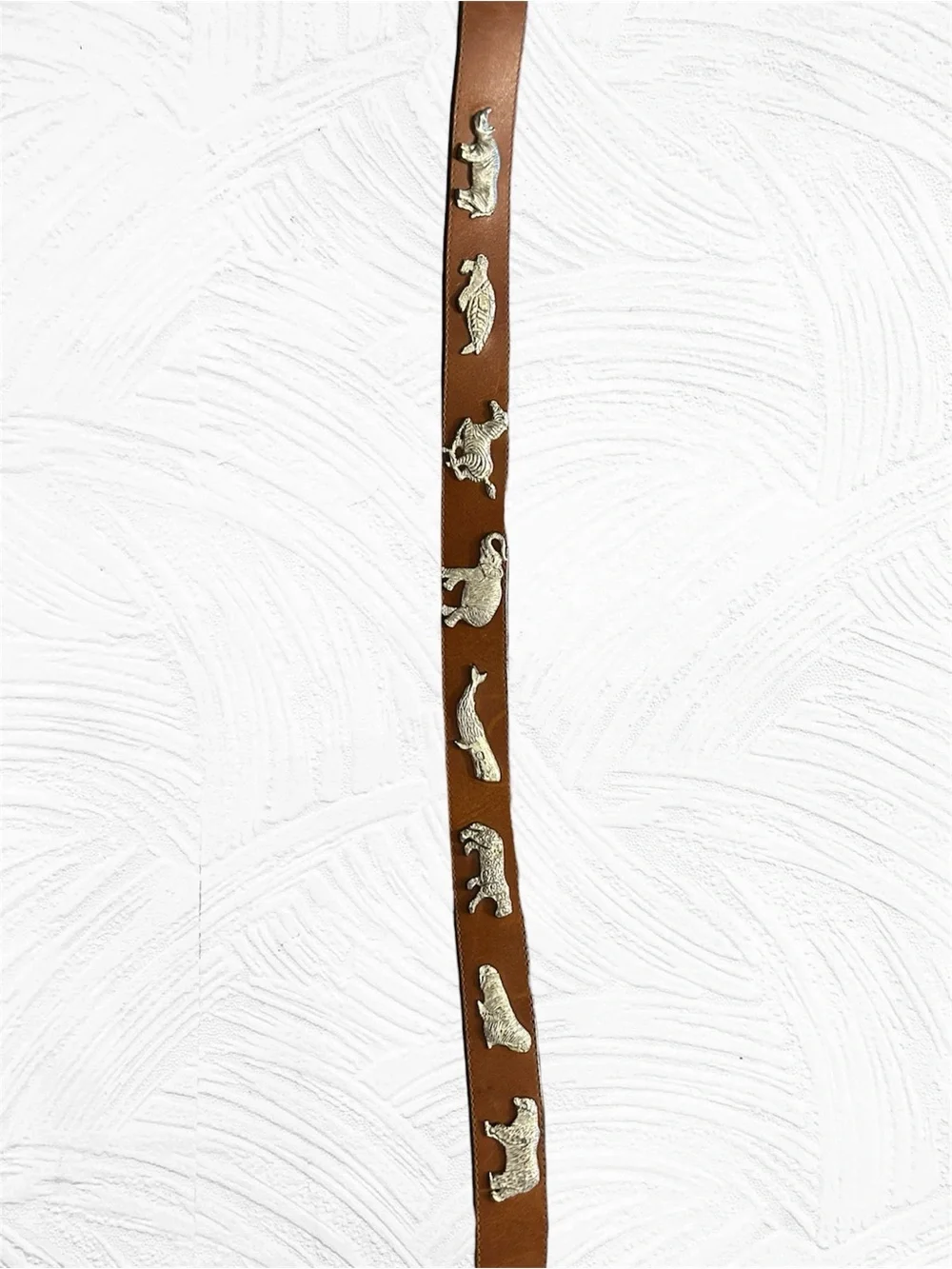 Vintage Honest Leather & Brass Safari Animal Belt